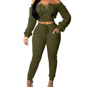 Olive Green Women's Track Pants & Joggers